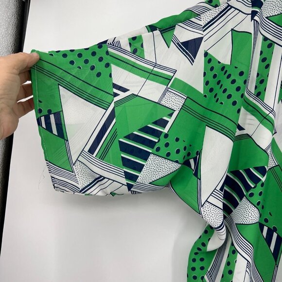 Beautiful Vintage Teddi of California Bow blouse woman's size Medium Abstract Bl - Picture 7 of 11